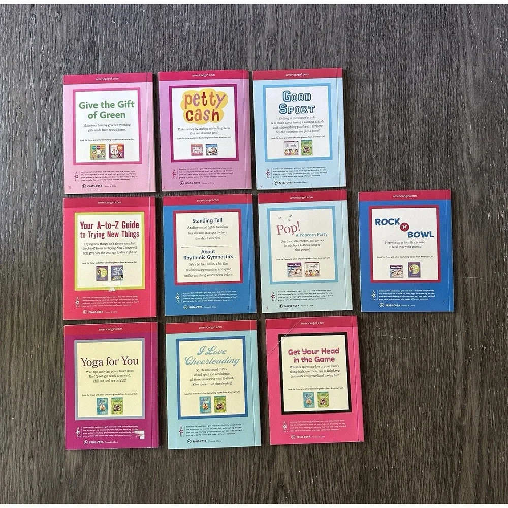 American Girl Lot of 10 paperback mini/small books.